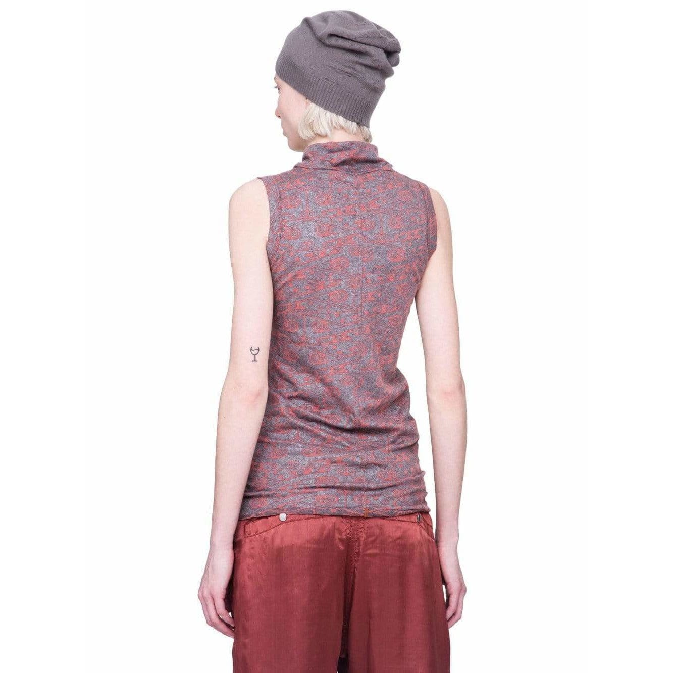 Women Top Rick Owens Lilies Sleeveless Top Rosy Brown