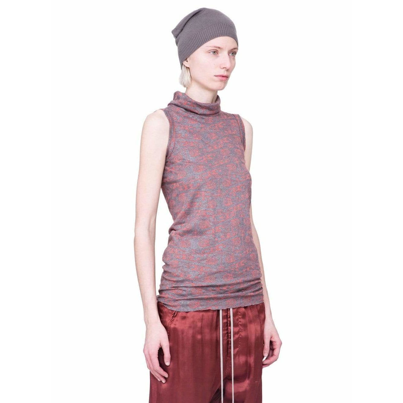 Women Top Rick Owens Lilies Sleeveless Top Rosy Brown