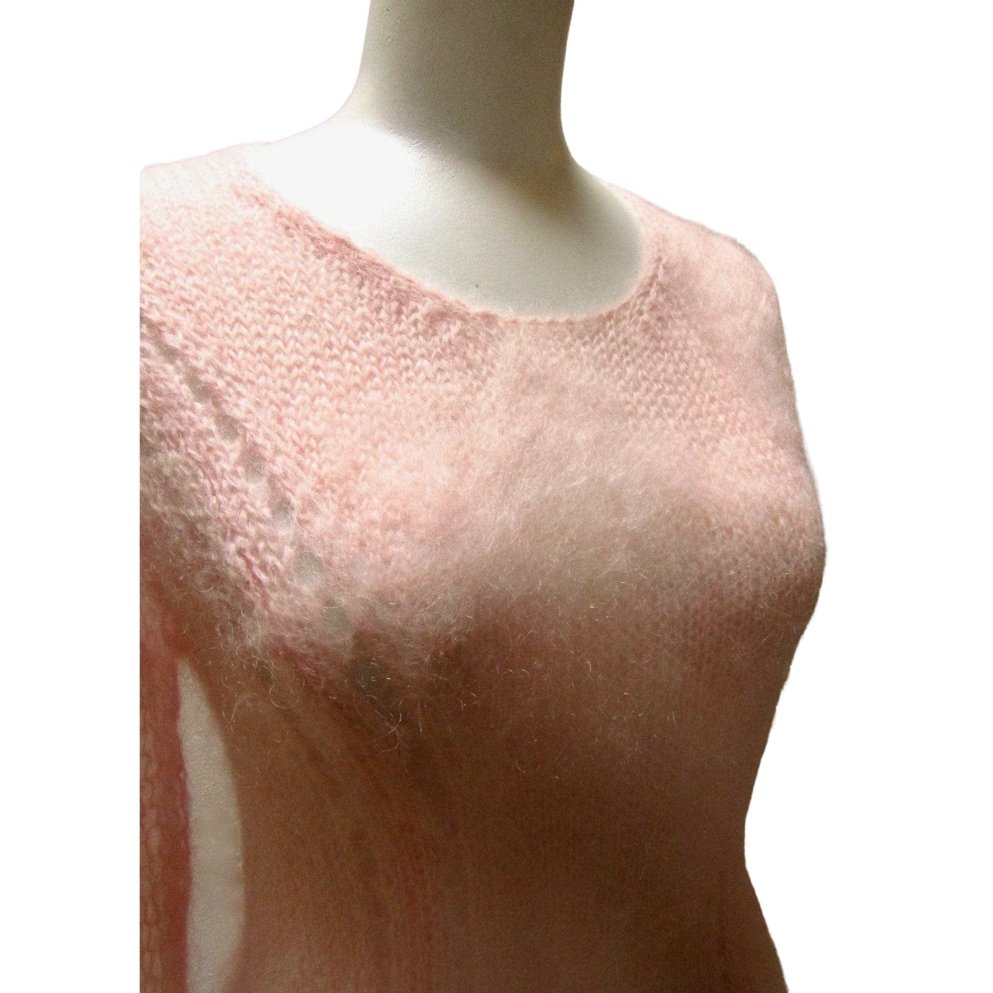Dresses TAO Comme Des Garçons Pink Mohair Sweater Dress Dark Olive Green