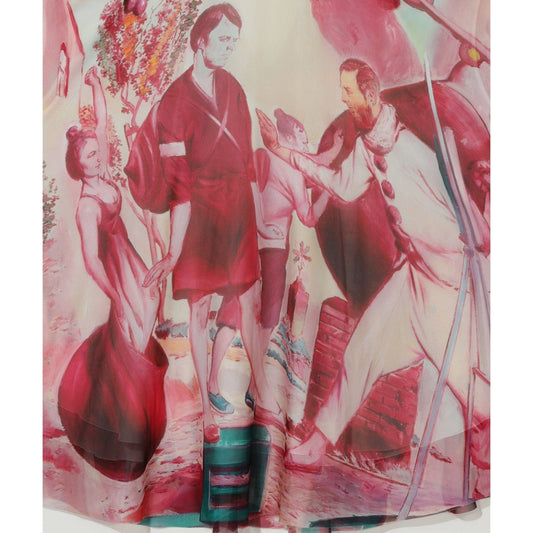 Dress Undercover24 Dress - Red Polyester Kaftan Rosy Brown