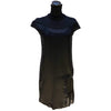 Dresses Undercover Vintage Sheer Panel Dress - Black Wool Silk White Smoke