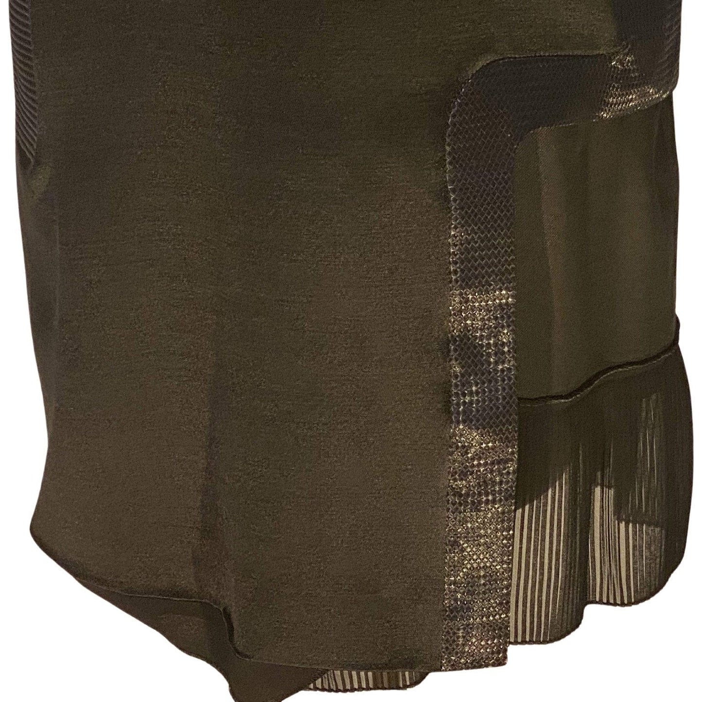 Dresses Undercover Vintage Sheer Panel Dress - Black Wool Silk Dark Slate Gray