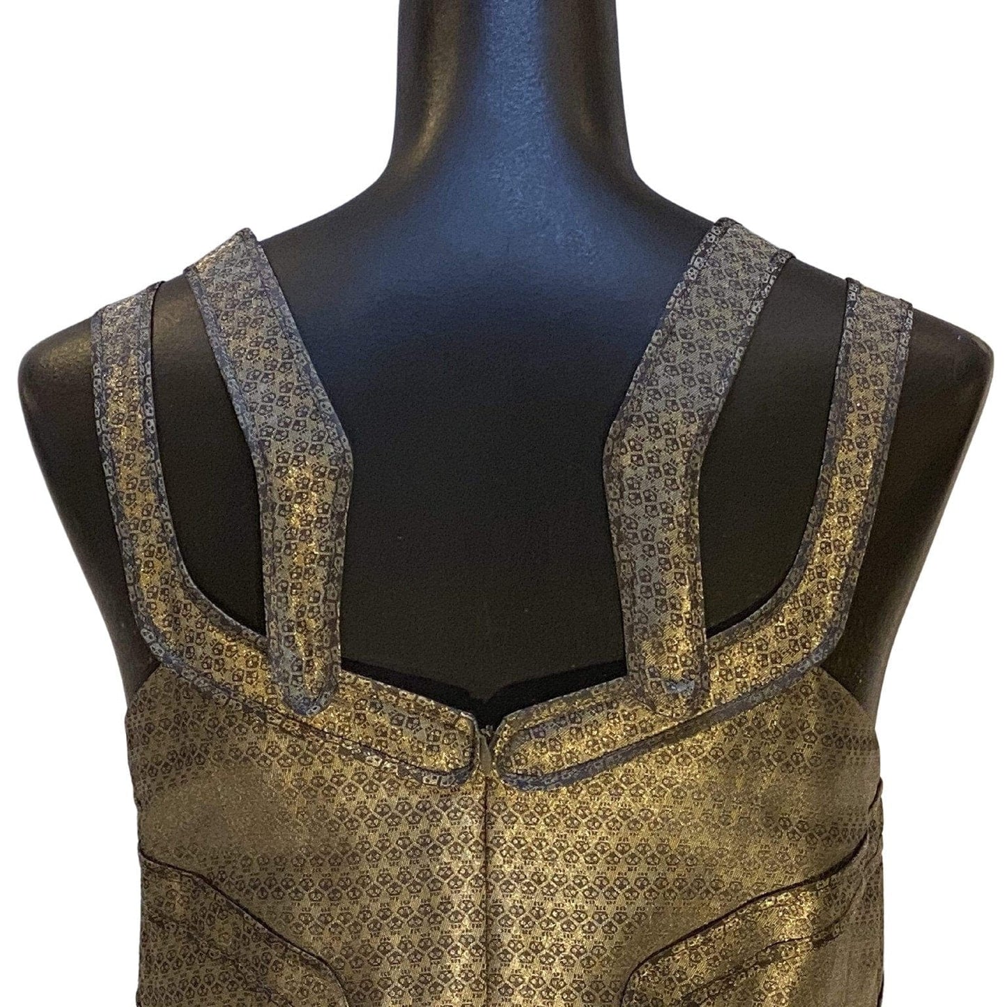 Dresses Undercover Vintage Web Dress - Gold Silk Iridescent White Smoke