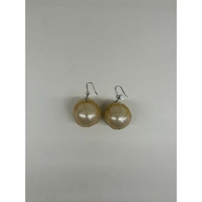 Undercover Earrings OS / Mustard / Pearl and Silk Undercover Pearl Earrings