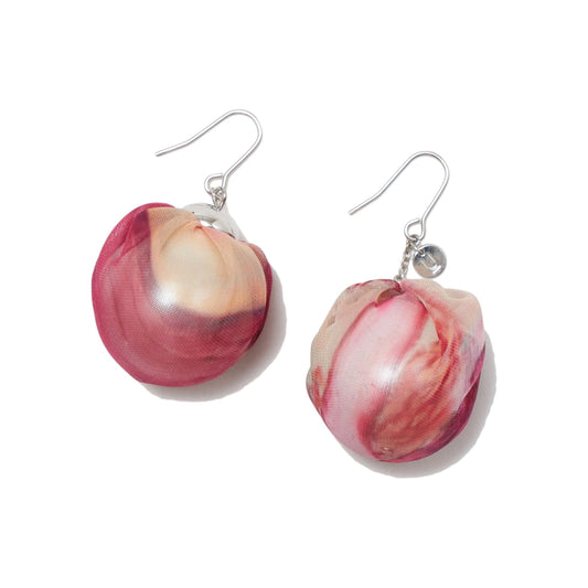 Undercover Earrings OS / Red Base / Pearl and Polyester Undercover SS24 Pearl Earrings