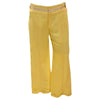 Pants Undercover Vintage Yellow Crop Pant - Silk Linen Blend Dark Khaki