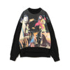Shirts & Tops Undercover SS24 Printed Sweatshirt - Black Cotton Split-Hem Tan
