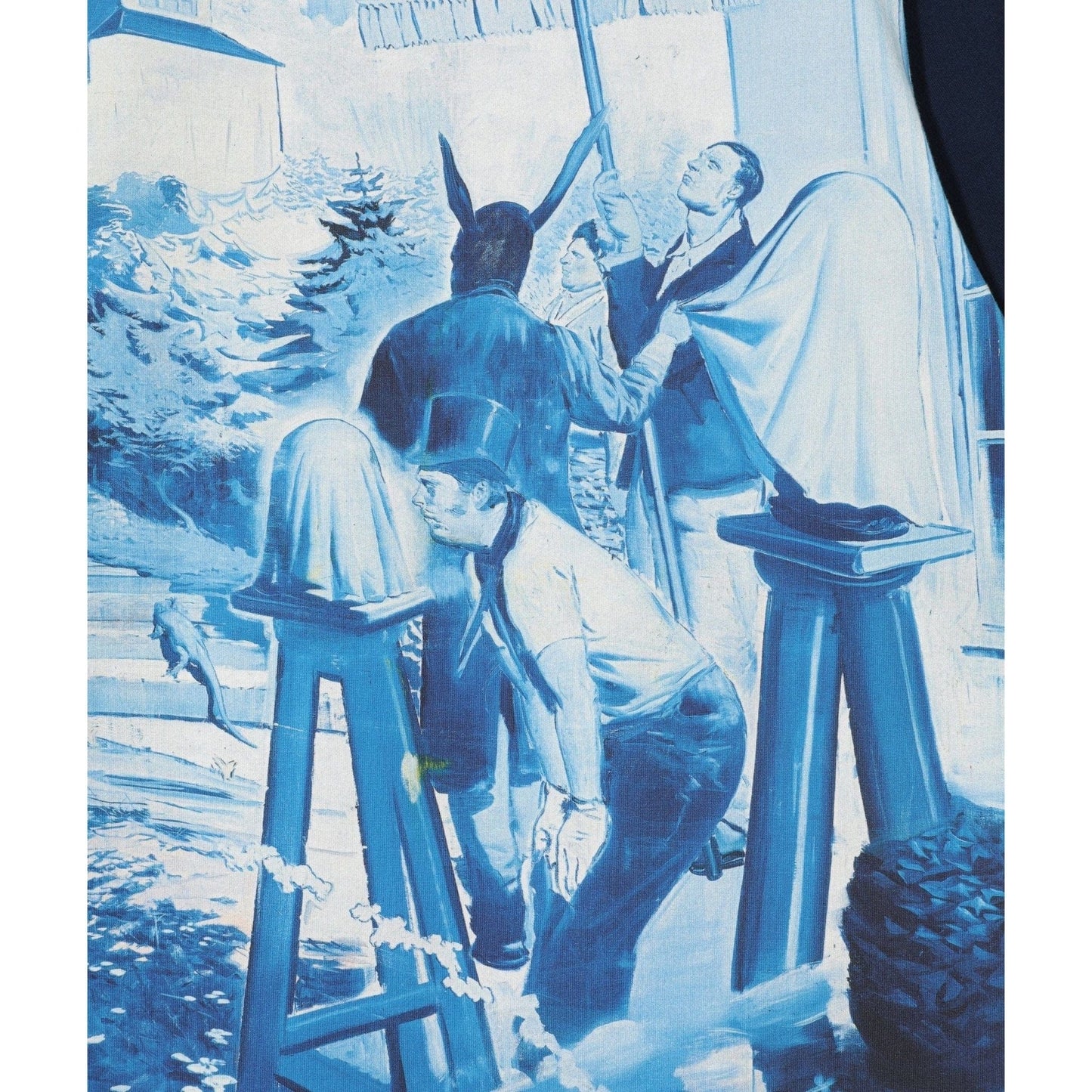 T shirt Undercover SS24 Navy Graphic Tee Light Blue