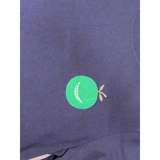 Women Top UNDERCOVER Grinning apple vintage top - Navy Cotton Slate Gray