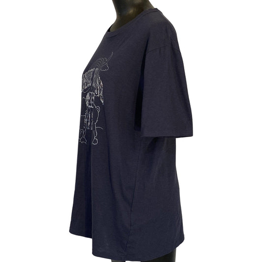 Women Top UNDERCOVER Care bear top - Navy Cotton Oversized Dark Slate Gray