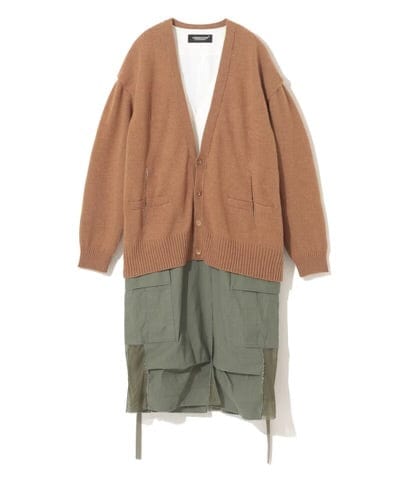 Womens Jackets + Coats Undercover multi layer Camel/khaki Coat Dim Gray