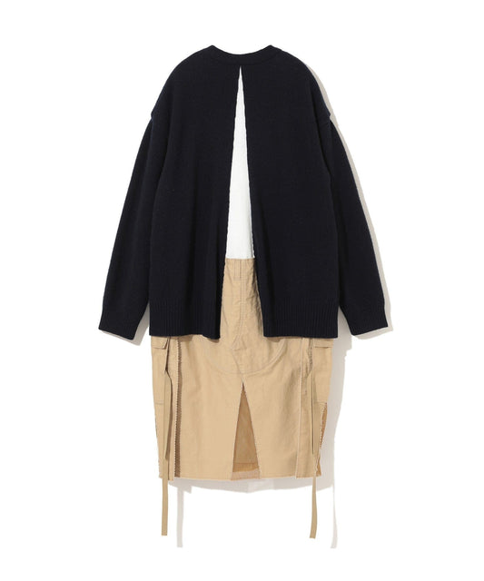 Womens Jackets + Coats Undercover Navy/Khaki multilayer  Coat Black