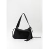Handbags Yohji Yamamoto Belt Shoulder Bag - Black Wool Denim Strap White Smoke