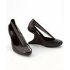 Shoes Y-3 by Yohji Yamamoto Curved Wedge Heels - Sculptural Black Leather White Smoke