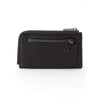 Wallets & Money Clips Yohji Yamamoto Mini Card Wallet - Black Leather Zipped Dark Slate Gray