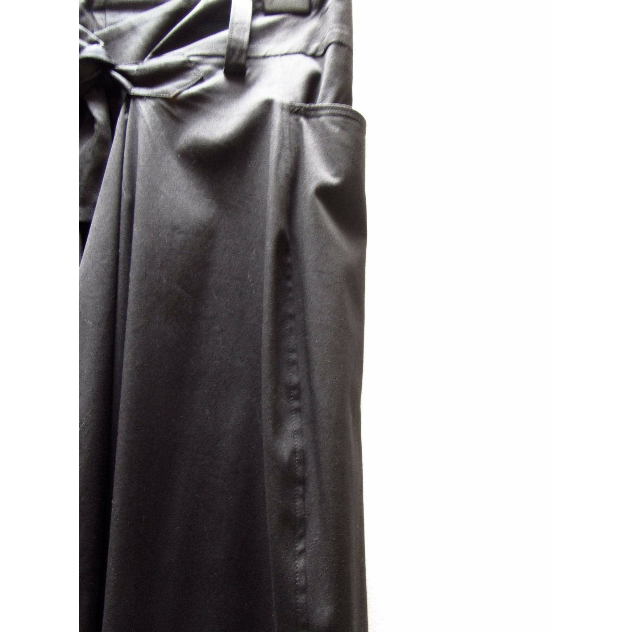 Y-3 Black Oversized Pant Dark Slate Gray