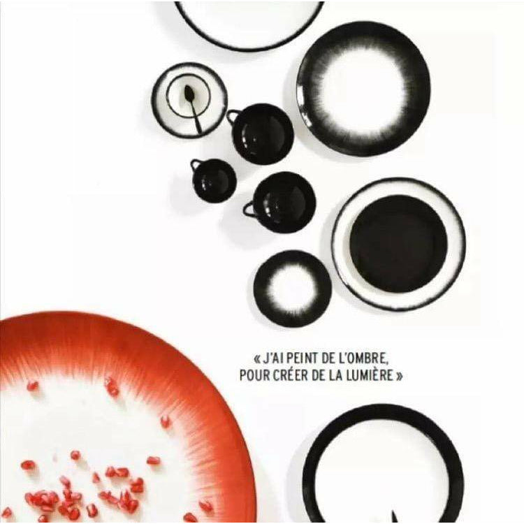 Home Ann Demeulemeester for Serax 24 cm plates (set of two) Black