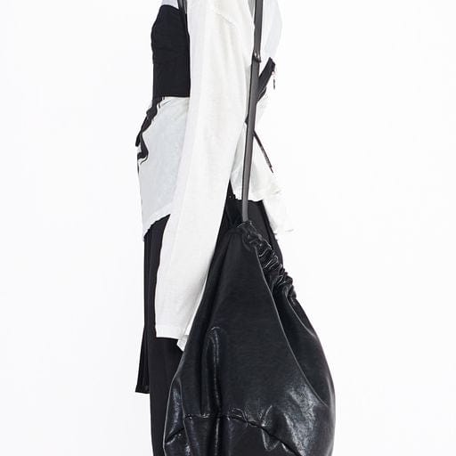 Bags Barbara Bologna BB+ Sack Black Leather Sack White Smoke