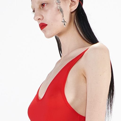 Barbara Bologna Bodysuit OS / Red Barbara Bologna Simple Bodysuit