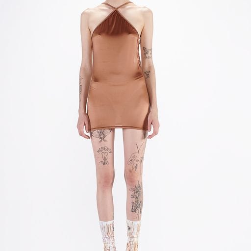 Dress Barbara Bologna Sottoveste Spike White Smoke