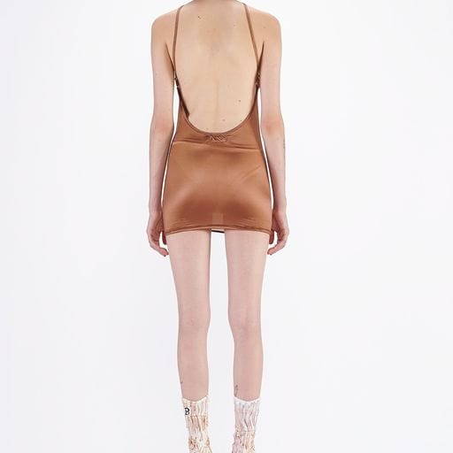 Dress Barbara Bologna Sottoveste Spike White Smoke