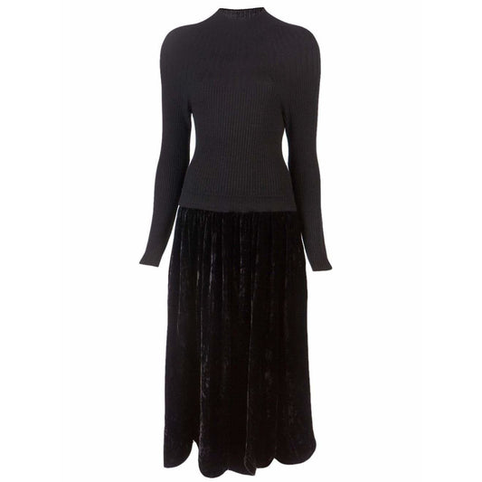 vintage-long-sleeves-dress Dresses Black