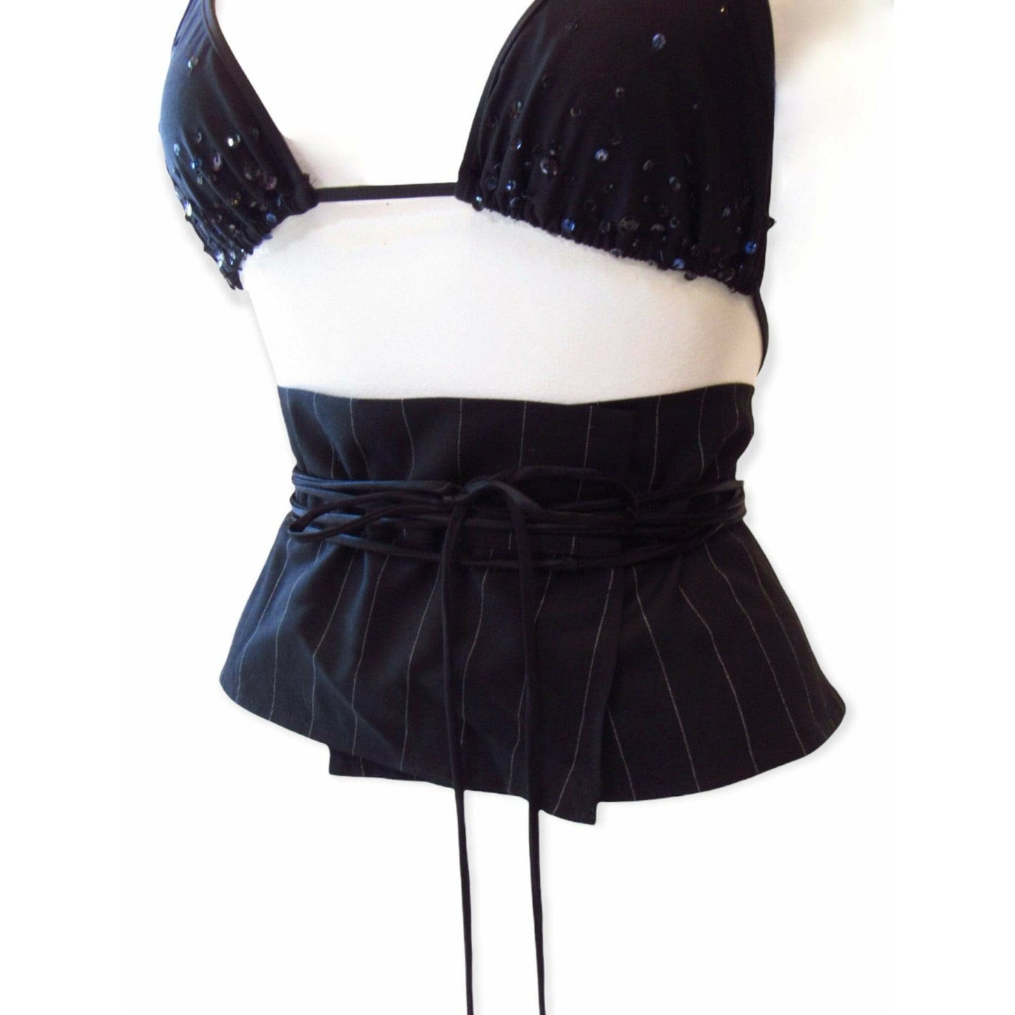 Belts maison-martin-margiela-pinstriped-wide-waist-belt Black