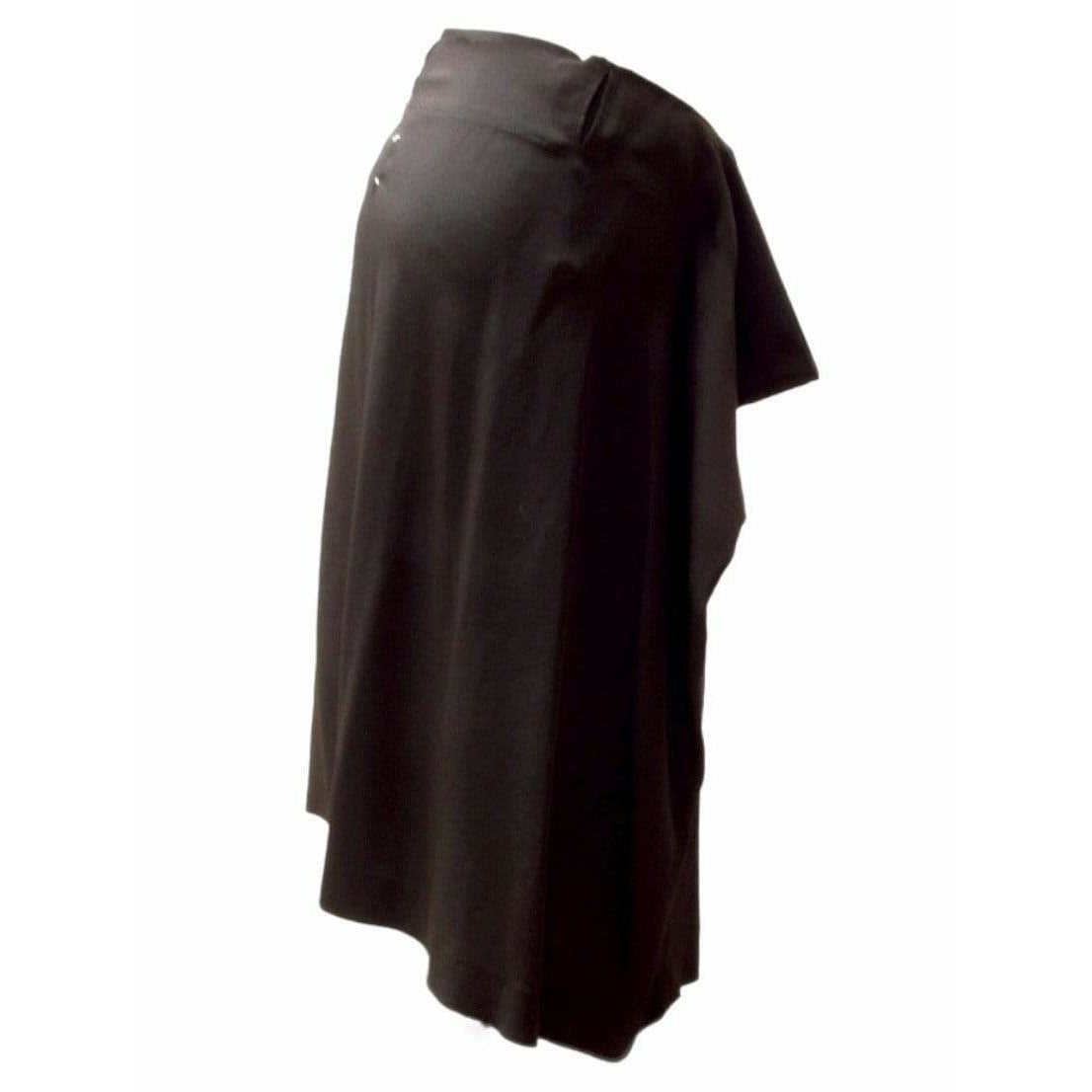 maison-martin-margiela-black-draped-waist-mid-length-skirt Skirts Black