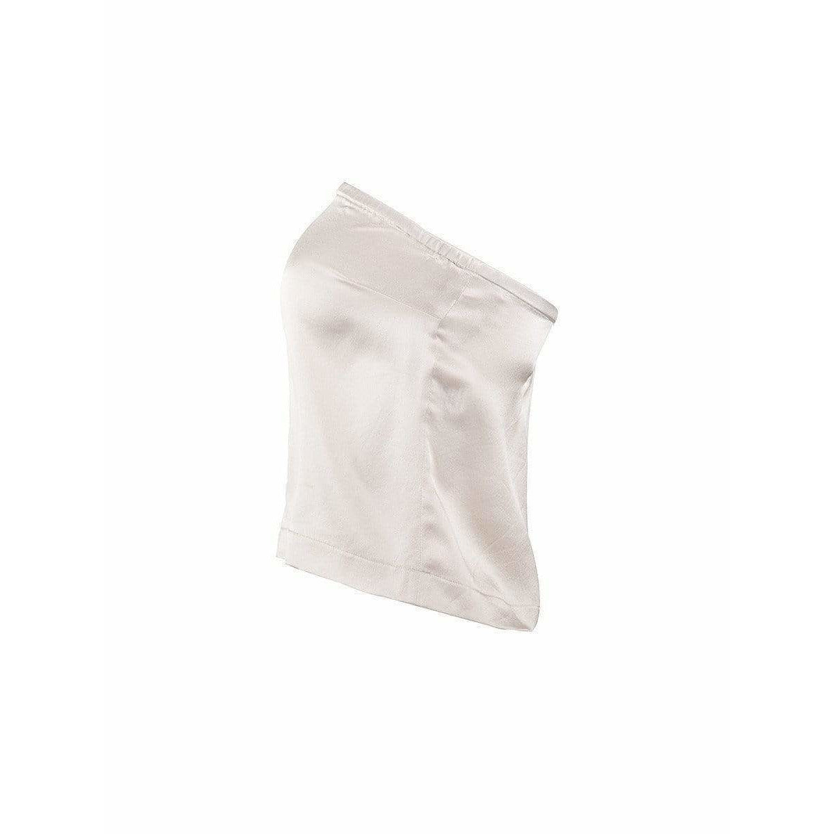 Shirts & Tops silk-tube-top-in-white Antique White