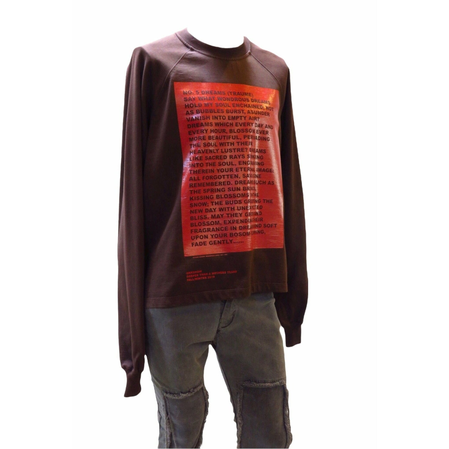 Mens Sweatshirts Printed Sweatshirt Rick Owens DRKHDW MEN