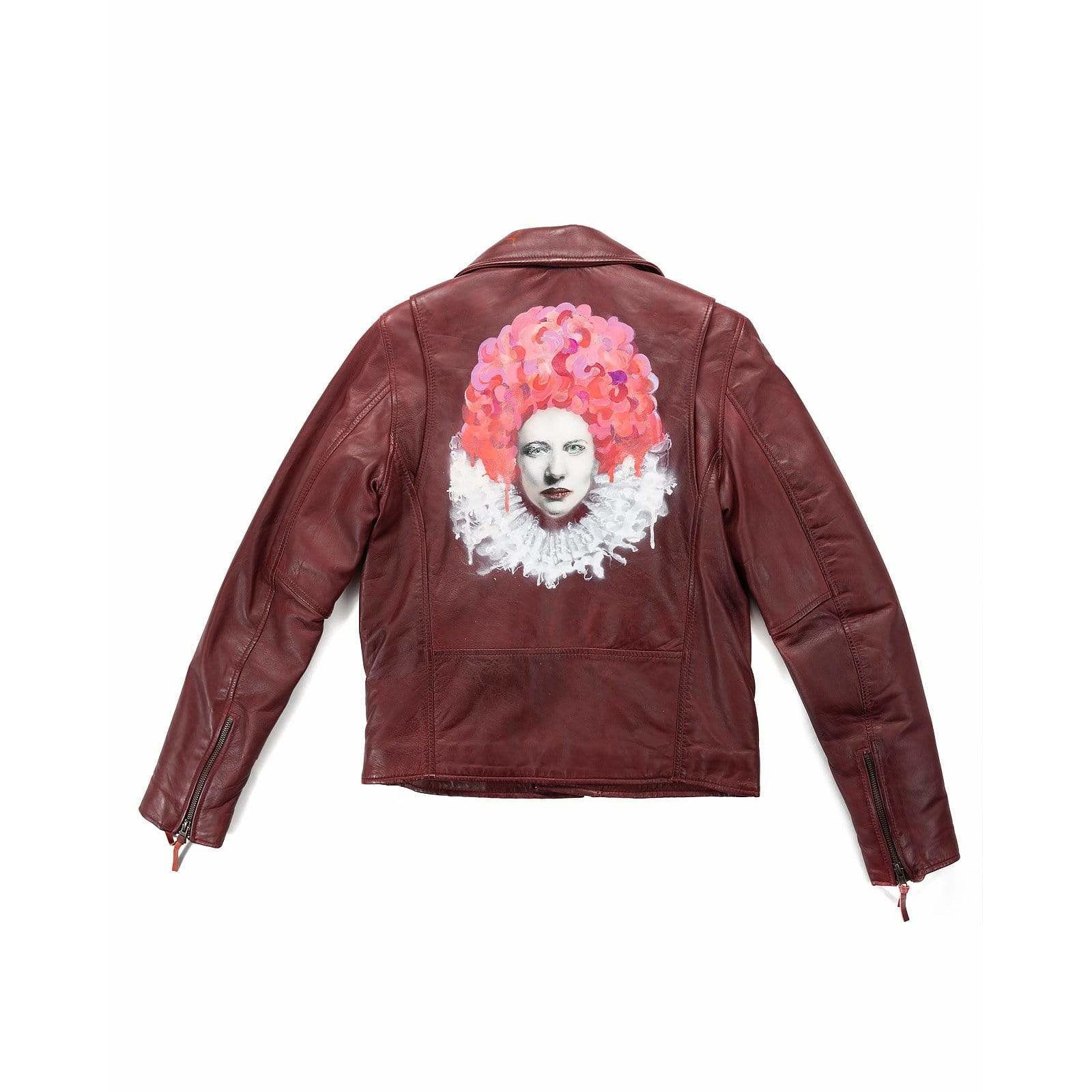 Coats & Jackets Leather Biker Jacket White Smoke