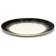 Ann Demeulemeester Home Home 28 centimeter / Off-white & black / Porcelain Ann Demeulemeester for Serax 28 cm plates (set of two)