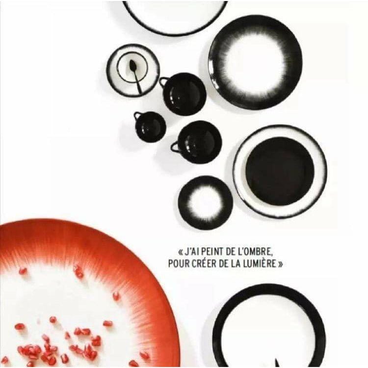 Plates Ann Demeulemeester for Serax 14 cm plate (set of two) Black