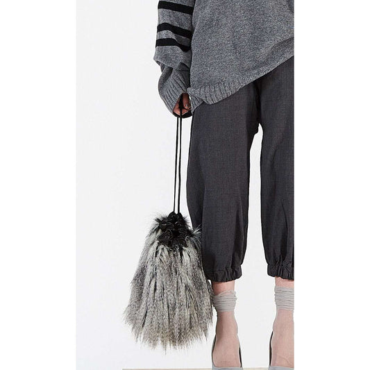Barbara Bologna Handbags OS / Grey Mix / Acrylic Barbara Bologna Fur Basic Sack