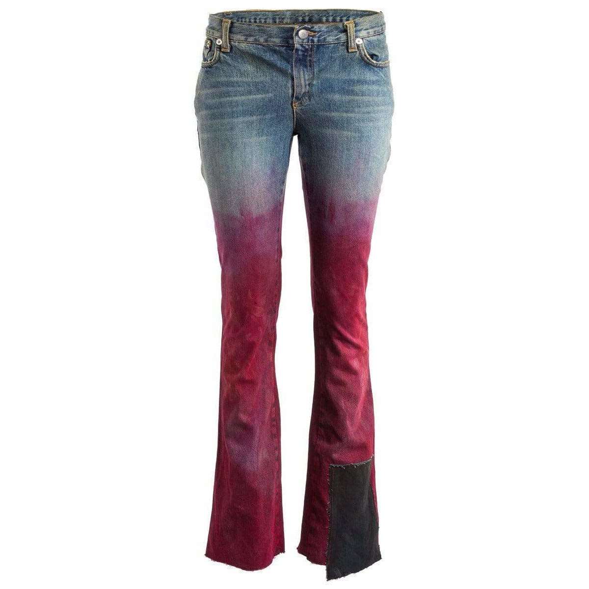 Case Study Womens Pants 27 / Denim/Red Case Study Flare Jeans