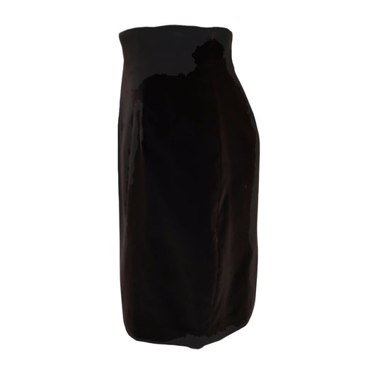 Knee-Length Skirts Chantal Thomass Black Velvet Pencil Skirt Black