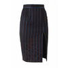 Skirts Chantal Thomass Black Pinstripe Pencil Skirt Dark Slate Gray