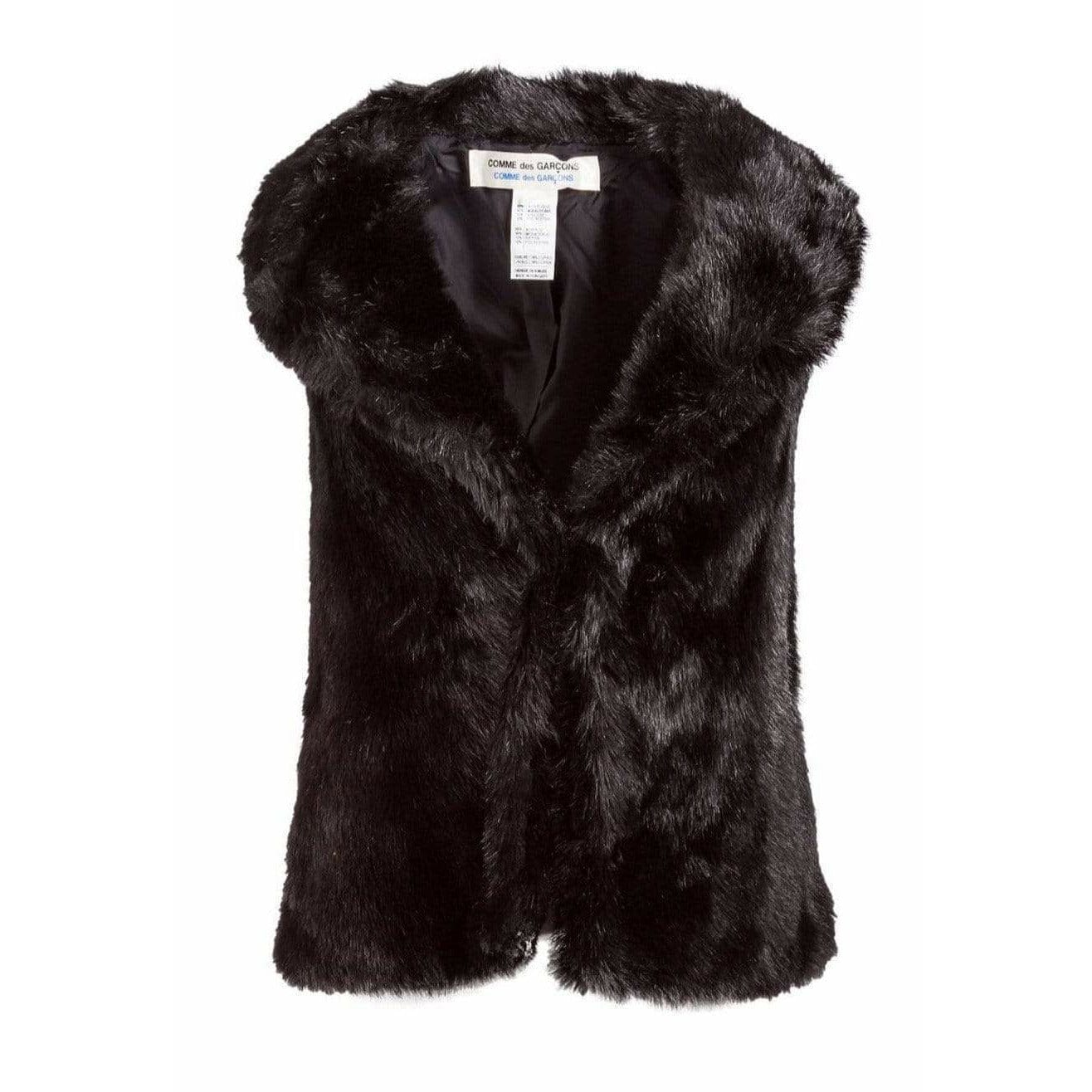 Coats & Jackets Comme des Garçons 20th Century Faux Fur Vest Black