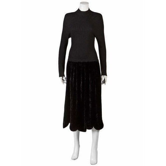 Dresses COMME DES GARÇONS Vintage Dress - Wool Velvet Midi Light Gray