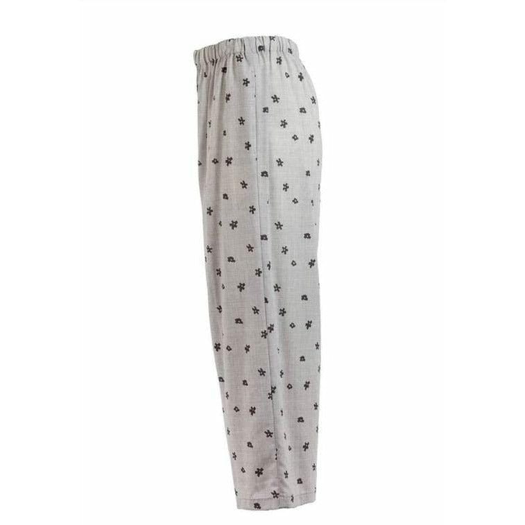 Pants Comme des Garçons Wide Leg Pants - Grey Floral Embroidered Gray