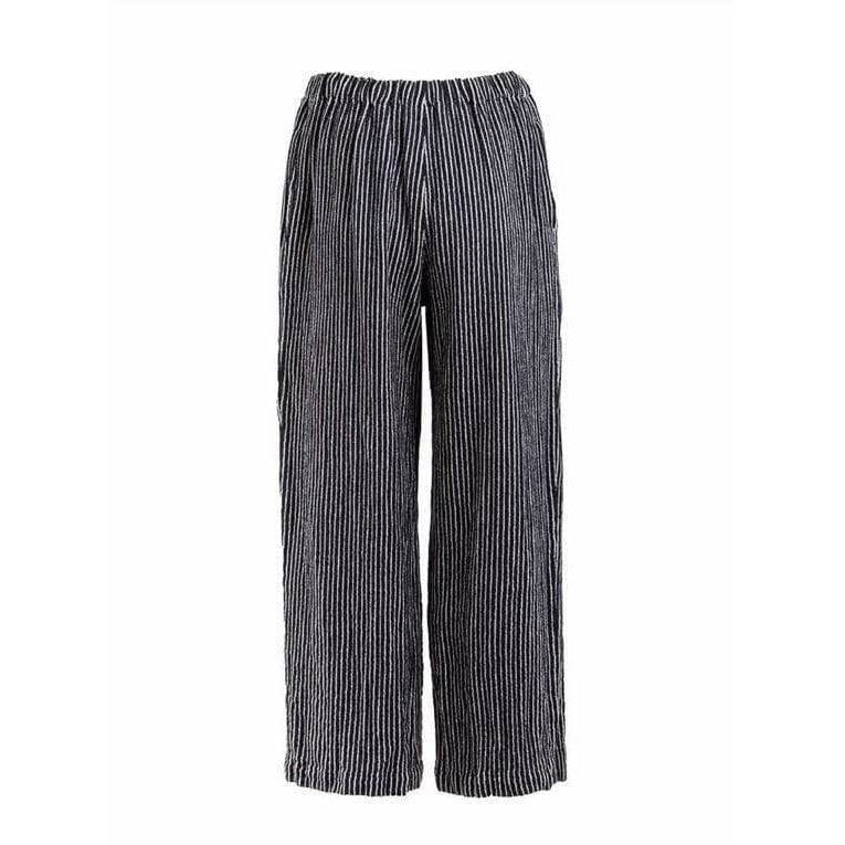 Pants Comme des Garçons Navy Pinstriped Wide Leg Pants Dark Slate Gray