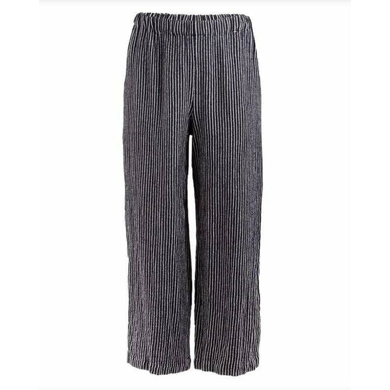 Pants Comme des Garçons Navy Pinstriped Wide Leg Pants Dark Slate Gray