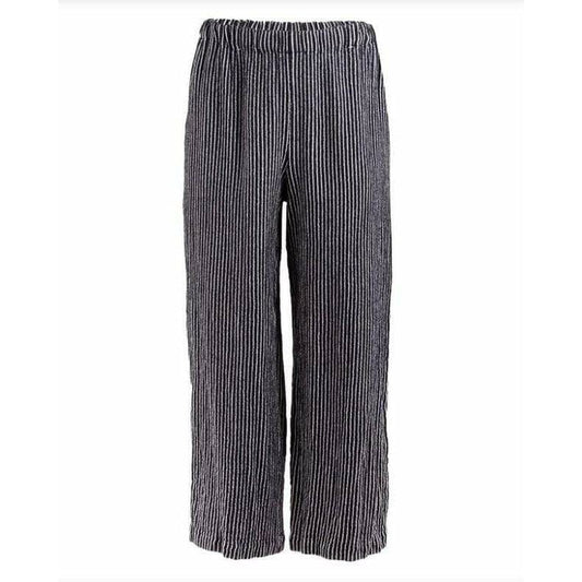 Pants Comme des Garçons Navy Pinstriped Wide Leg Pants Dark Slate Gray