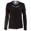 Shirts & Tops Comme des Garçons Wool Cardigan - Black Pearl Embellished Black