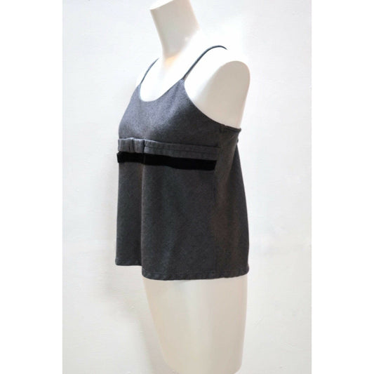 Shirts & Tops Comme des Garçons Wool Tank - Grey Bow Detail Dark Slate Gray