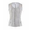 Shirts & Tops Comme Des Garçons Darted Vest - Grey Zip Front Gray