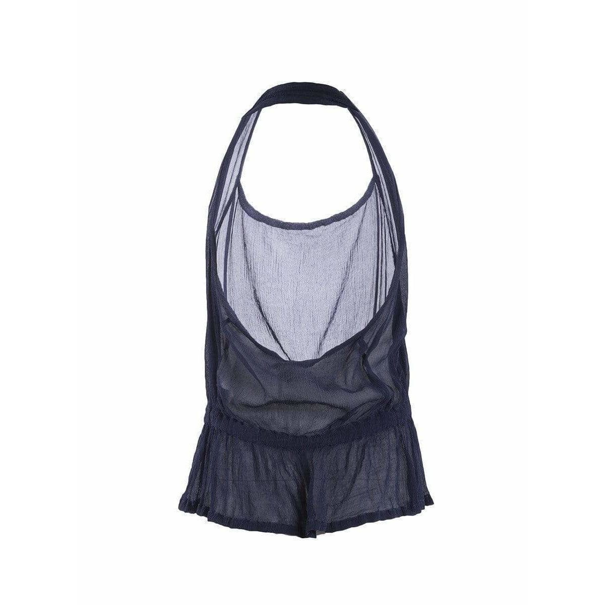 Comme des Garçons Shirts & Tops Small / Blue / Silk COMME DES GARÇONS Halter Top