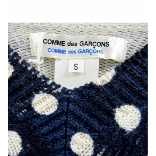 Shirts & Tops Comme Des Garçons Navy and White Polkadot Sweater Black