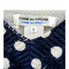 Shirts & Tops Comme Des Garçons Polka Dot Sweater - Navy Cotton V-Neck Black