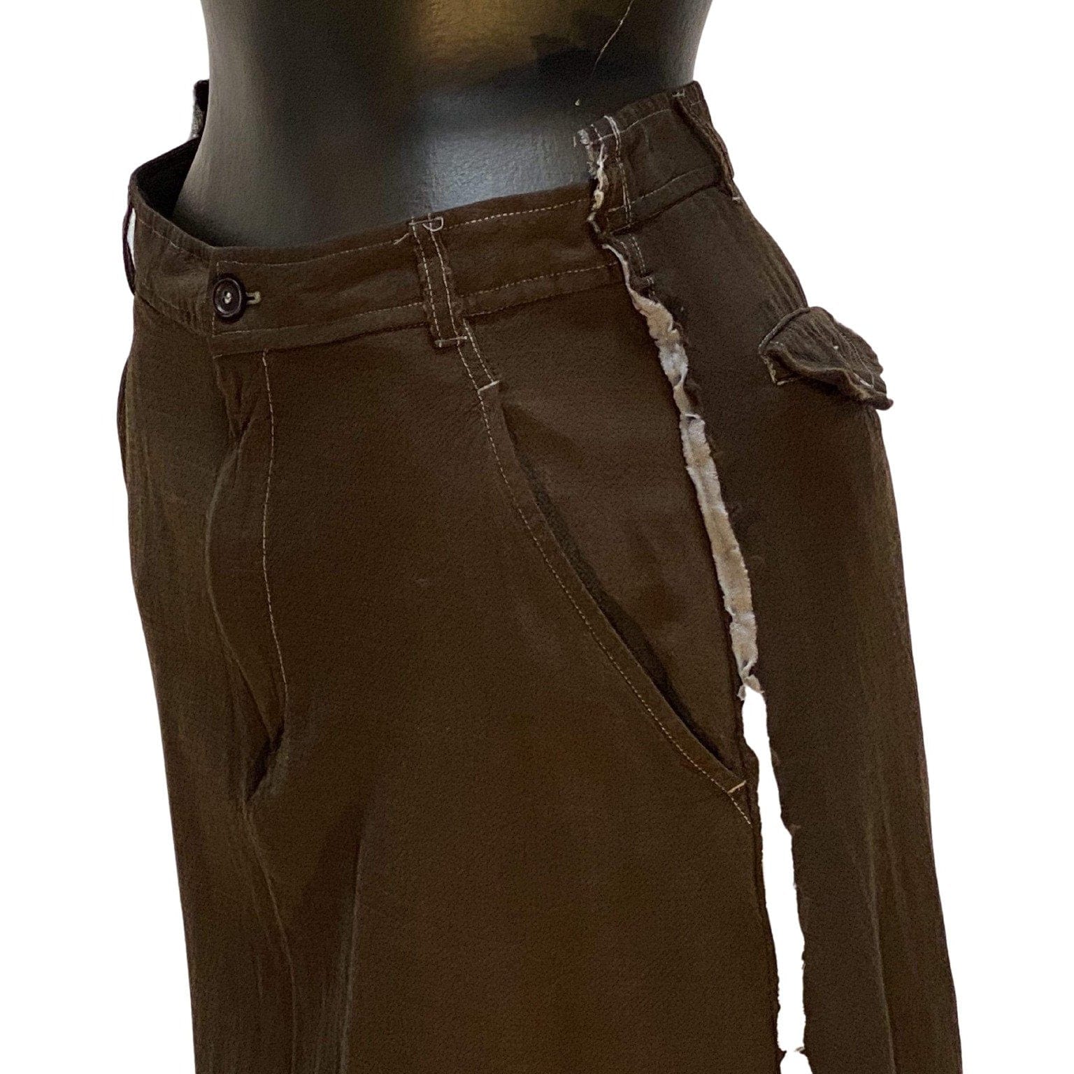 Skirts Comme des Garçons Wool Skirt - Chocolate Brown Midi Dark Slate Gray